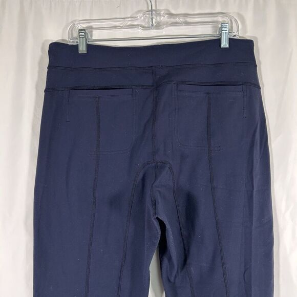 Lululemon Pants Women's 34 Navy Blue Pull On Stretchy Pockets Pleated - Picture 7 of 11